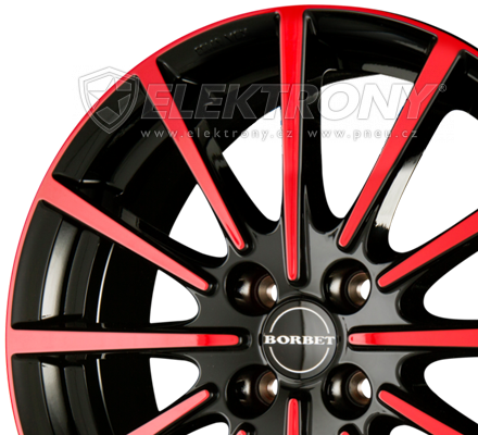 Alu kola Borbet BL4 Black Red 7x17 4x100 ET40
