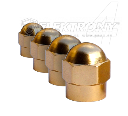 Ventile  Reifenventile Kappen C05B C01A zlaté 4ks