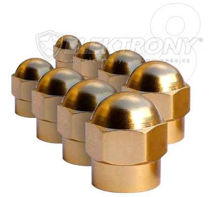 Ventile  Reifenventile Kappen C05B C01A zlaté 8ks