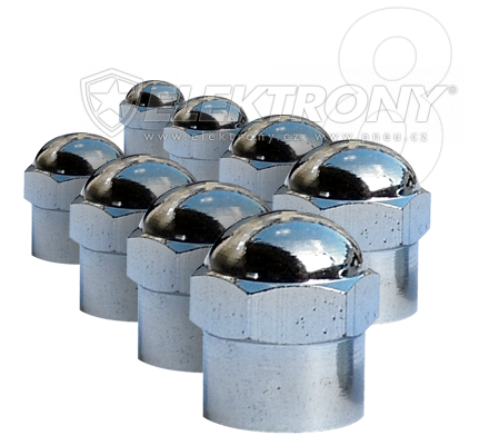 Ventile  Reifenventile Kappen C05B C01S stříbrné 8ks