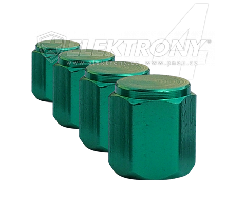 Ventilky, TPMS  Záložní čepičky ventilků C02G zelené 4ks