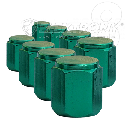 Ventilky, TPMS  Záložní čepičky ventilků C02G zelené 8ks