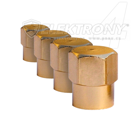 Ventilky, TPMS  Záložní čepičky ventilků C03A zlaté 4ks