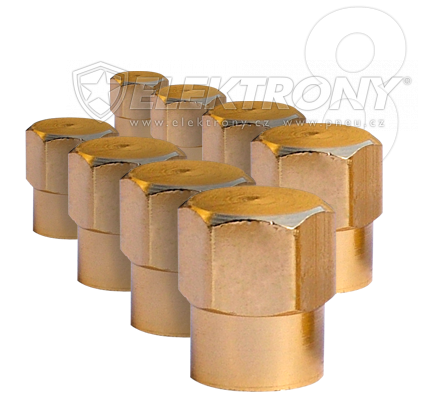 Ventilky, TPMS  Záložní čepičky ventilků C03A zlaté 8ks