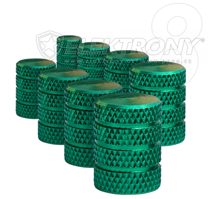 Ventilky, TPMS  Záložní čepičky ventilků C04G zelené 8ks
