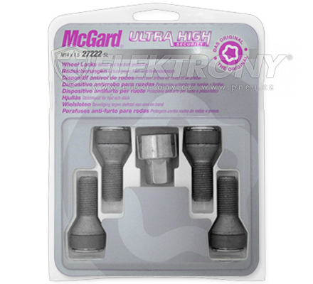 Další produkty McGard Šrouby bezpečnostní ultra M12x1,25x29,2 27215SL kužel