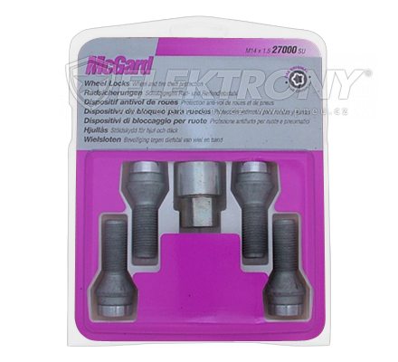 Dle rozměru McGard Šrouby bezpečnostní M14x1,5x32 27000 kužel