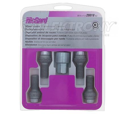 Dle rozměru McGard Šrouby bezpečnostní M14x1,5x26,7 28018 koule