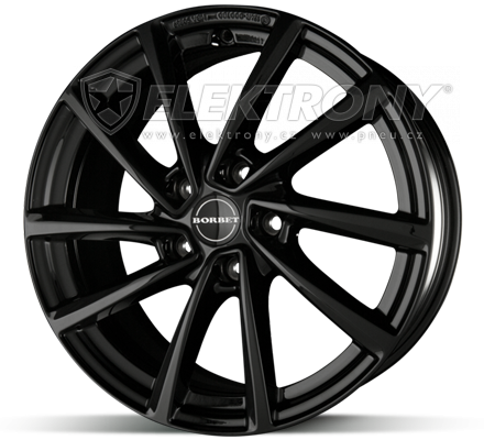 Alu kola Borbet V Black Glossy 7x17 5x112 ET49