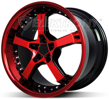 Alu kola Keskin KT10 Candy Red 8x17 5x112 ET45
