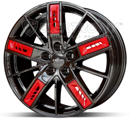 Litá kola v konfigurátoru Ronal R67 JB Red Left 8x19 5x112 ET30